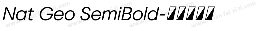 Nat Geo SemiBold字体转换